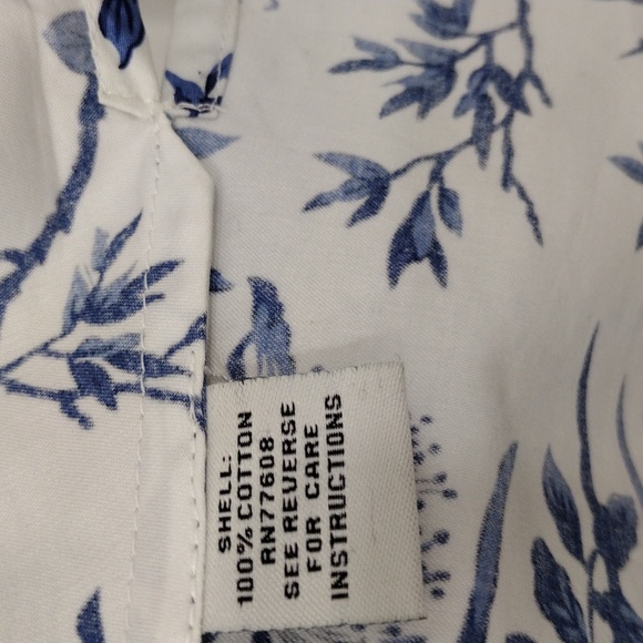 J Peterman Toile Blouse 6 - Picture 7 of 8